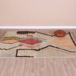 Authentic Boujaad Rug, Pink Moroccan Rug 5x7 Ft - thumbnail 2