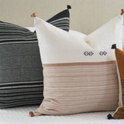 Host - Black White Stripe Cotton Pillow Cover - thumbnail 3