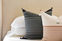 Host - Black White Stripe Cotton Pillow Cover - thumbnail 1