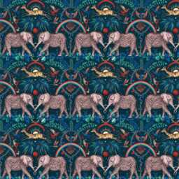 Clarke & Clarke, Elephants Satin Cotton Cushion Cover - thumbnail 2