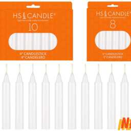 "Unscented White Mini Taper Candles 4""H - 10Pcs Or 5" - thumbnail 4