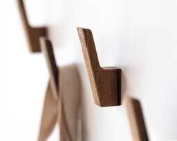 Wooden Coat Hook, Modern Wall Hooks, Entryway Wall Hooks, Towel Hanger, Minimalist Scandinavian Jacket Hooks - thumbnail 1