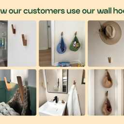 Wooden Coat Hook, Modern Wall Hooks, Entryway Wall Hooks, Towel Hanger, Minimalist Scandinavian Jacket Hooks - thumbnail 2