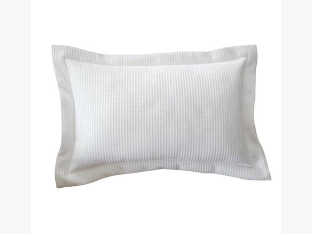 White Waffle Cotton Pillow
