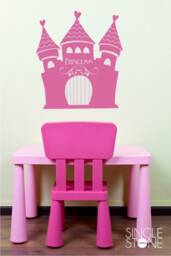 Nursery Princess Castle Wall Decal - Vinyl Text Words Stickers Art Custom Home Decor