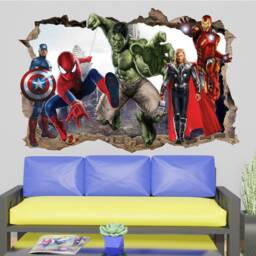 Avengers Heroes Wall Sticker Decal Mural Digital Print Hulk Thor Poster Boys Bedroom 1121 - thumbnail 3