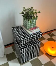 Side Table. Tiled Coffee Home Decor. Handmade. Eco-Friendly Materials - thumbnail 1