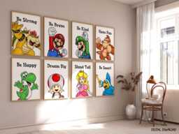 Adventure Game Heroes Affirmation Prints - Set Of 9 Kids Wall Art, Printed Or Framed - thumbnail 1