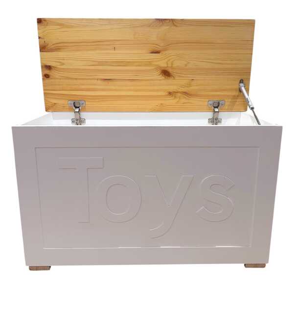 Handmade Wooden Toy Box - Rustic Storage Chest For Kids Wood Nursery Organiser Furniture Keepsake - image 1