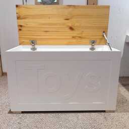 Handmade Wooden Toy Box - Rustic Storage Chest For Kids Wood Nursery Organiser Furniture Keepsake - thumbnail 2
