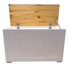 Handmade Wooden Toy Box - Rustic Storage Chest For Kids Wood Nursery Organiser Furniture Keepsake - thumbnail 1
