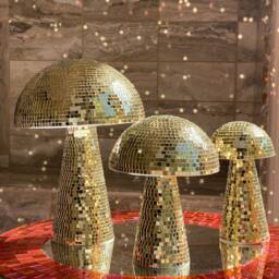 Pink/Green Blue Purple Disco Mushroom Ball Home Decor - thumbnail 4