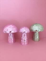 Pink/Green Blue Purple Disco Mushroom Ball Home Decor