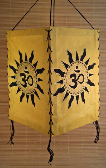 Lampshade Made Of Lokta Paper ~ Om Nepal - 1365 - image 1