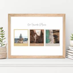 Personalized Photo Collage Print Custom Travel Keepsake - Framed Option - thumbnail 4
