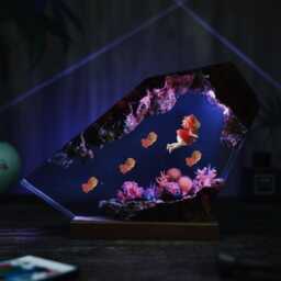 Po/Ny/O Resin Art Lamp, Po.nyo On The Cliff By Sea Gh.i.bli Inspired Figures, Enchanted Floating Couple Scene Gift - thumbnail 3