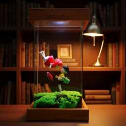 Po/Ny/O Resin Art Lamp, Po.nyo On The Cliff By Sea Gh.i.bli Inspired Figures, Enchanted Floating Couple Scene Gift - thumbnail 1