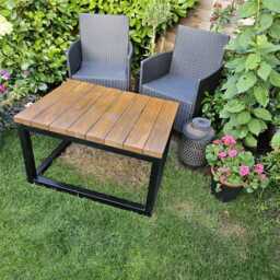 Handmade Reclaimed Wood Coffee Table Dark Oak Sofa Table - thumbnail 4
