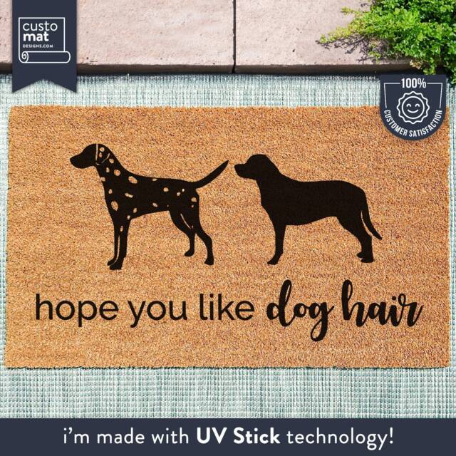 Dog Doormat - Hope You Like Hair Personalised Custom Animal Lover Gift - image 1