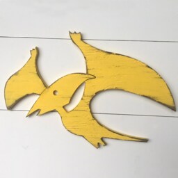 Dinosaur Room Decor For Boys, Flying Dino, Wood Wall Art, Winged Lizard, Pterodactyl Three Size Options - thumbnail 2