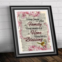 Family Quote Wall Print - Art, Home Decor, Love Print - thumbnail 2