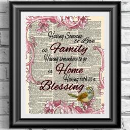 Family Quote Wall Print - Art, Home Decor, Love Print - thumbnail 1