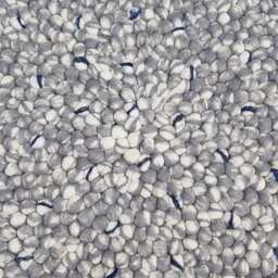 Handmade Wool Felt Ball Rug Shades Of Grey & White - thumbnail 4