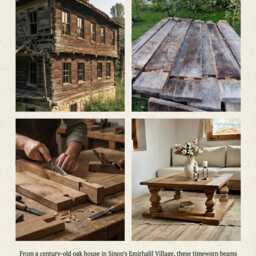 Square Reclaimed Wood Coffee Table With Shelf Rustic Farmhouse Storage Design - thumbnail 3