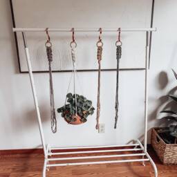 Macrame Plant Hanger - No Tassel Design - thumbnail 4