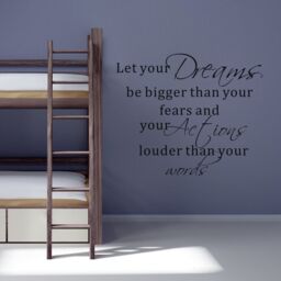 Let Your Actions Louder Than Words - Kid's Room Wall Decal Inspirational Vinyl Quote 171 - thumbnail 1