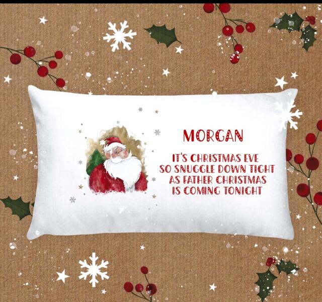 Santa Pillow Case, Father Christmas Personalised Eve Case - image 1
