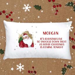 Santa Pillow Case, Father Christmas Personalised Eve Case - thumbnail 3