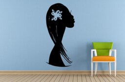 Woman Afro Girl African Tribe Ancient Tribal Pattern Flower Wall Room Vinyl Mural Art Decor Decal Sticker L1671 - thumbnail 1
