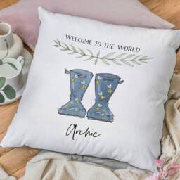 New Baby Welly Boot Cushion - thumbnail 1