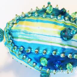 Bold Striped Original Shatterproof 4 Inch Egg Christmas Ornament Gift - thumbnail 2
