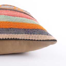 Vintage Kilim Pillow - Handmade Cover - thumbnail 4