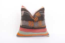 Vintage Kilim Pillow - Handmade Cover - thumbnail 1