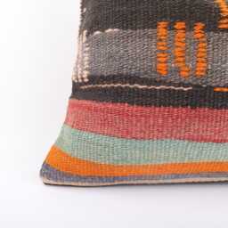 Vintage Kilim Pillow - Handmade Cover - thumbnail 2