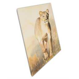 Majestic Lioness Watercolor Canvas Vibrant Wildlife Wall Art For Home & Office Decor - thumbnail 1