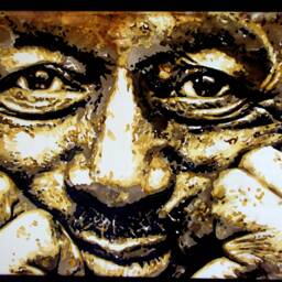 Coffee Table Trunk, Trunks, Steamer, Vintage Trunk Recovered Son House Tribute - thumbnail 4