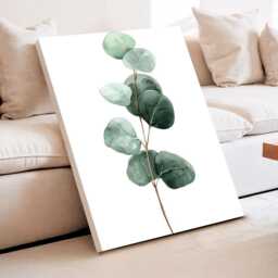 Eucalyptus Botanical Wall Art Minimalist Plant Poster Print Green Leaf Painting Home Decor Framed Scandinavian Boho Canvas - thumbnail 3