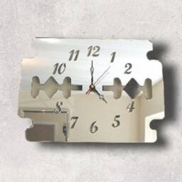 Razor Blade/Barber's Acrylic Clock - Many Colours Available - Bespoke Shapes & Sizes Made - thumbnail 2