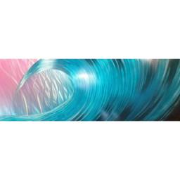 In The Wave. Modern Abstract Metal Wall Art, Teal, Pink & Silver Indoor/Outdoor Decor