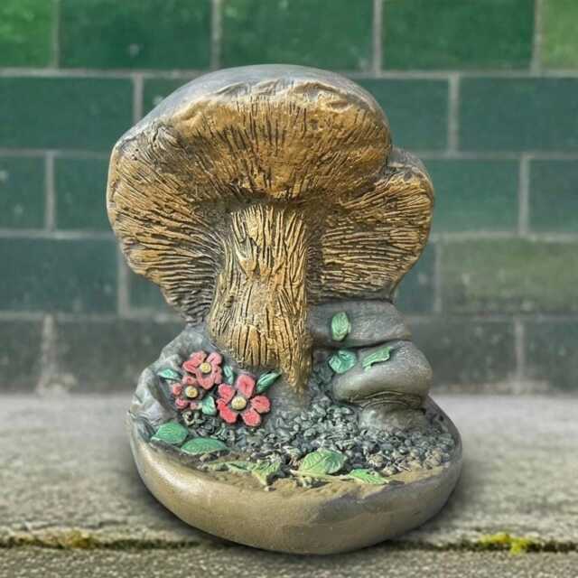 Concrete Mushroom Sculpture Garden Stone Figurine Patio Outdoor Decor Cement Yard Ornament Handmade Gift - image 1