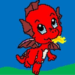 Baby Dragon Blanket Grid Pattern - thumbnail 2