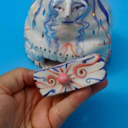 Ceramic Sculpture, Secret Draw & Jewelery Compartment - thumbnail 4
