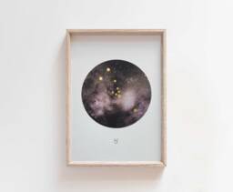 Taurus - Constellation Art Star Sign Print Horoscope Zodiac Wall Astrology Bedroom - thumbnail 1