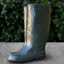 Concrete Green Boots Sculpture Outdoor Figurine Cement Decoration Handmade Art Front Door Statue Boots Lover Gift - thumbnail 3