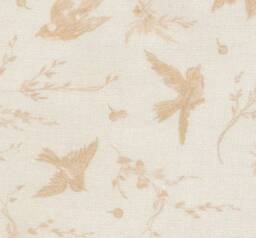 Bird Floral Crib Sheet Beige Cottage Baby Bedding - thumbnail 2