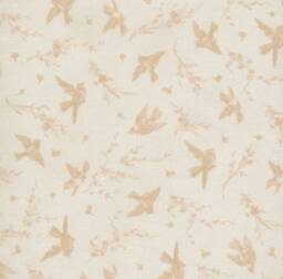 Bird Floral Crib Sheet Beige Cottage Baby Bedding Ready To Ship